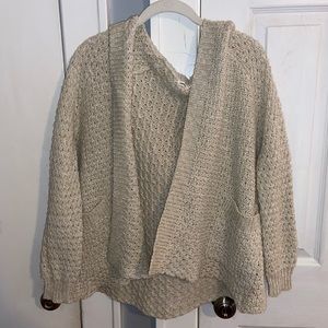 Garage brand hooded cream sweater